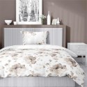 Pościel satynowa 140x200 Beżowa brązowy kwiaty 5325 B Home Satin 41 Pościel satynowa 140x200 Beżowa brązowy kwiaty 5325 B Home Satin 41