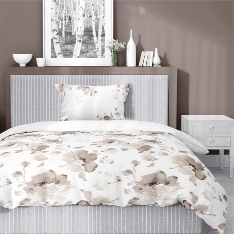 Pościel satynowa 140x200 Beżowa brązowy kwiaty 5325 B Home Satin 41 Pościel satynowa 140x200 Beżowa brązowy kwiaty 5325 B Home Satin 41
