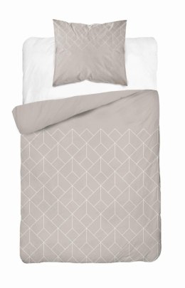 Pościel satynowa 140x200 Geometryczny ciepły beż 5327 B Home Satin 41
