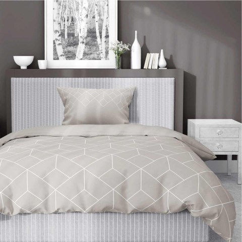 Pościel satynowa 140x200 Geometryczny ciepły beż 5327 B Home Satin 41 Pościel satynowa 140x200 Geometryczny ciepły beż 5327 B Home Satin 41
