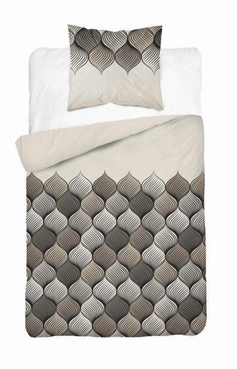 Pościel satynowa 140x200 Orientalna mozaika beżowa 5226 B Home Satin 41