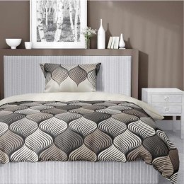 Pościel satynowa 140x200 Orientalna mozaika beżowa 5226 B Home Satin 41