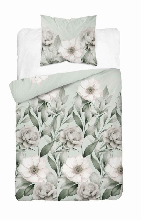 Pościel satynowa 140x200 Romantyczna Magnolia zielona 5220 B Home Satin 41 Pościel satynowa 140x200 Romantyczna Magnolia zielona 5220 B Home Satin 41