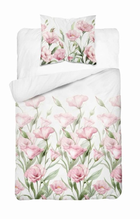 Pościel satynowa 140x200 Różowe kwiaty na białym tle 5328 A Home Satin 41 Pościel satynowa 140x200 Różowe kwiaty na białym tle 5328 A Home Satin 41