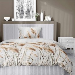 Pościel satynowa 140x200 Trawy pampasowe szara jasna 5329 B Home Satin 41