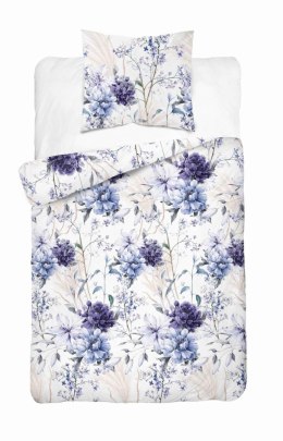 Pościel satynowa 140x200 akwarelowe kwiaty w odcieniach lawendy 5222 A Home Satin 41