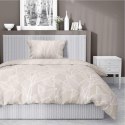 Pościel satynowa 140x200 beżowa liście 5087 A Home Satin 41 Pościel satynowa 140x200 beżowa liście 5087 A Home Satin 41