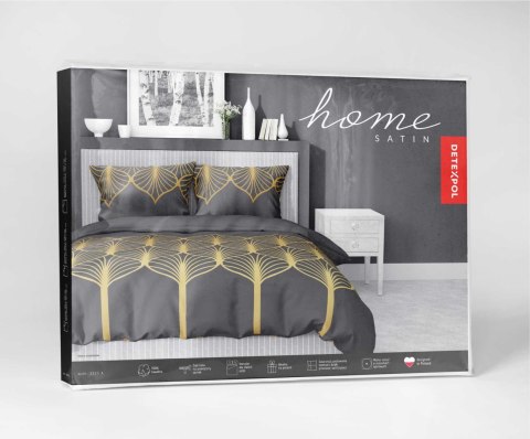 Pościel satynowa 140x200 czarna złota geometryczny motyw 5225 A Home Satin 41 Pościel satynowa 140x200 czarna złota geometryczny motyw 5225 A Home Satin 41