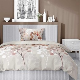 Pościel satynowa 140x200 gałązki z okrągłymi liśćmi beż 5223 A Home Satin 41