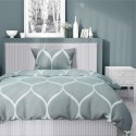 Pościel satynowa 140x200 miętowa geometryczna 5221 A Home Satin 41 Pościel satynowa 140x200 miętowa geometryczna 5221 A Home Satin 41
