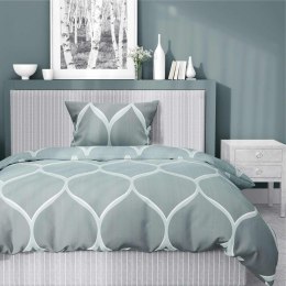 Pościel satynowa 140x200 miętowa geometryczna 5221 A Home Satin 41