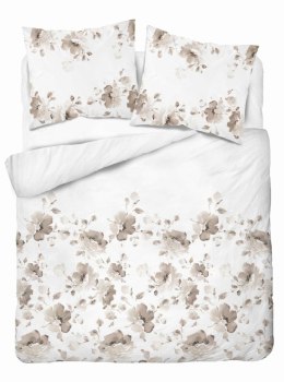 Pościel satynowa 160x200 Beżowa brązowa kwiaty 5325 B Home Satin 41