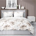 Pościel satynowa 160x200 Beżowa brązowa kwiaty 5325 B Home Satin 41 Pościel satynowa 160x200 Beżowa brązowa kwiaty 5325 B Home Satin 41