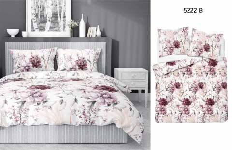 Pościel satynowa 160x200 Pudrowa różowa na jasnym tle 5222 B Home Satin 41 Pościel satynowa 160x200 Pudrowa różowa na jasnym tle 5222 B Home Satin 41