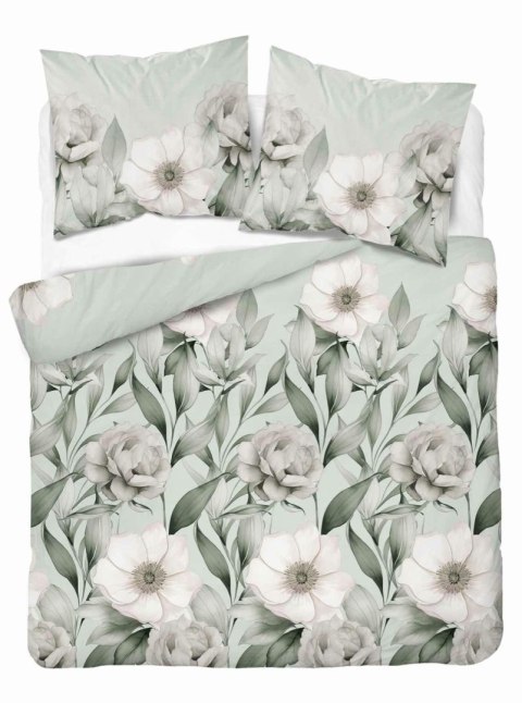 Pościel satynowa 160x200 Romantyczna Magnolia zielona 5220 B Home Satin 41 Pościel satynowa 160x200 Romantyczna Magnolia zielona 5220 B Home Satin 41