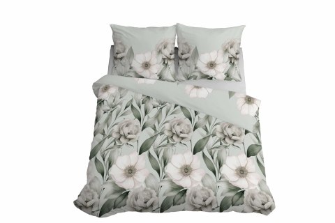 Pościel satynowa 160x200 Romantyczna Magnolia zielona 5220 B Home Satin 41 Pościel satynowa 160x200 Romantyczna Magnolia zielona 5220 B Home Satin 41