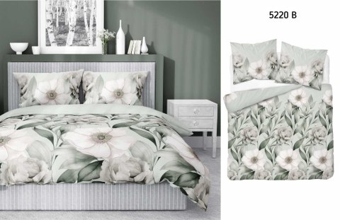 Pościel satynowa 160x200 Romantyczna Magnolia zielona 5220 B Home Satin 41 Pościel satynowa 160x200 Romantyczna Magnolia zielona 5220 B Home Satin 41