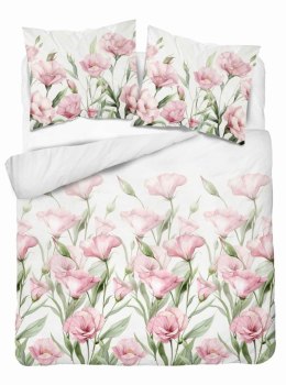 Pościel satynowa 160x200 Różowe kwiaty na białym tle 5328 A Home Satin 41