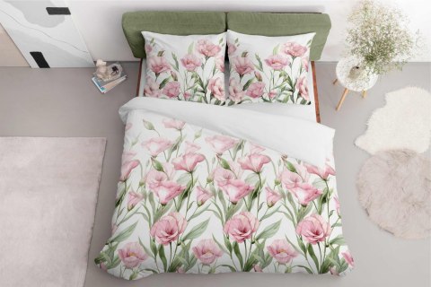 Pościel satynowa 160x200 Różowe kwiaty na białym tle 5328 A Home Satin 41 Pościel satynowa 160x200 Różowe kwiaty na białym tle 5328 A Home Satin 41