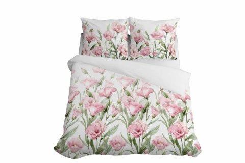 Pościel satynowa 160x200 Różowe kwiaty na białym tle 5328 A Home Satin 41 Pościel satynowa 160x200 Różowe kwiaty na białym tle 5328 A Home Satin 41