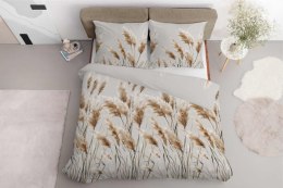 Pościel satynowa 160x200 Trawy pampasowe szara jasna 5329 B Home Satin 41