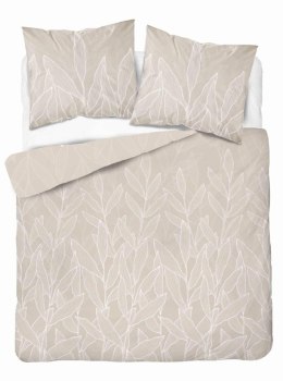 Pościel satynowa 160x200 beżowa liście 5087 A Home Satin 41