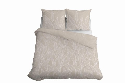 Pościel satynowa 160x200 beżowa liście 5087 A Home Satin 41 Pościel satynowa 160x200 beżowa liście 5087 A Home Satin 41