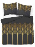 Pościel satynowa 160x200 czarna złota geometryczny motyw 5225 A Home Satin 41 Pościel satynowa 160x200 czarna złota geometryczny motyw 5225 A Home Satin 41