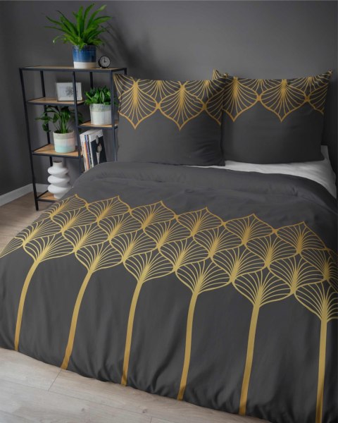 Pościel satynowa 160x200 czarna złota geometryczny motyw 5225 A Home Satin 41 Pościel satynowa 160x200 czarna złota geometryczny motyw 5225 A Home Satin 41