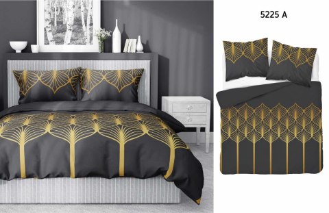 Pościel satynowa 160x200 czarna złota geometryczny motyw 5225 A Home Satin 41 Pościel satynowa 160x200 czarna złota geometryczny motyw 5225 A Home Satin 41