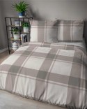 Pościel satynowa 160x200 kratka duża beżowa 5218 B Home Satin 41 Pościel satynowa 160x200 kratka duża beżowa 5218 B Home Satin 41