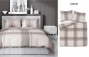 Pościel satynowa 160x200 kratka duża beżowa 5218 B Home Satin 41 Pościel satynowa 160x200 kratka duża beżowa 5218 B Home Satin 41