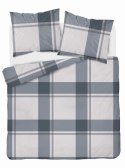 Pościel satynowa 160x200 kratka duża szara beżowa 5218 A Home Satin 41 Pościel satynowa 160x200 kratka duża szara beżowa 5218 A Home Satin 41