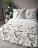 Pościel satynowa 220x200 Beżowa brązowe liście 5326 B Home Satin 41 Pościel satynowa 220x200 Beżowa brązowe liście 5326 B Home Satin 41