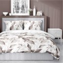 Pościel satynowa 220x200 Beżowa brązowe liście 5326 B Home Satin 41 Pościel satynowa 220x200 Beżowa brązowe liście 5326 B Home Satin 41