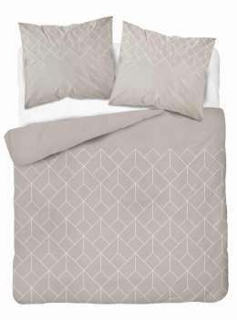 Pościel satynowa 220x200 Geometryczny ciepły beż 5327 B Home Satin 41