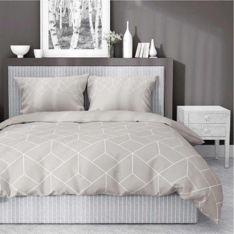Pościel satynowa 220x200 Geometryczny ciepły beż 5327 B Home Satin 41 Pościel satynowa 220x200 Geometryczny ciepły beż 5327 B Home Satin 41