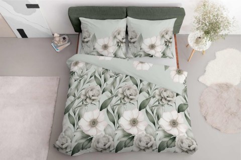 Pościel satynowa 220x200 Romantyczna Magnolia zielona 5220 B Home Satin 41 Pościel satynowa 220x200 Romantyczna Magnolia zielona 5220 B Home Satin 41
