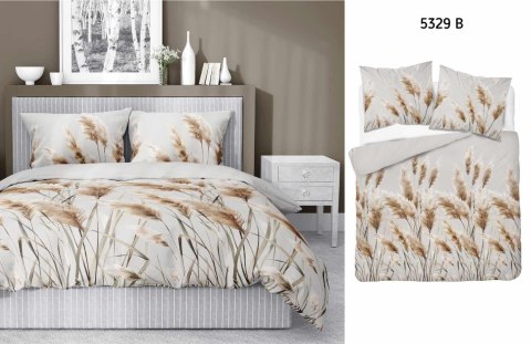 Pościel satynowa 220x200 Trawy pampasowe szara jasna 5329 B Home Satin 41 Pościel satynowa 220x200 Trawy pampasowe szara jasna 5329 B Home Satin 41