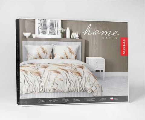 Pościel satynowa 220x200 Trawy pampasowe szara jasna 5329 B Home Satin 41 Pościel satynowa 220x200 Trawy pampasowe szara jasna 5329 B Home Satin 41