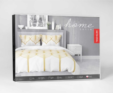 Pościel satynowa 220x200 Złota geometria na białym tłe 5225 B Home Satin 41 Pościel satynowa 220x200 Złota geometria na białym tłe 5225 B Home Satin 41