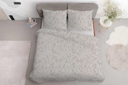 Pościel satynowa 220x200 beżowa szara jasna liście drobne 5217 B Home Satin 41