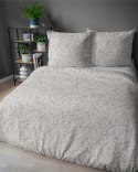 Pościel satynowa 220x200 beżowa szara jasna liście drobne 5217 B Home Satin 41