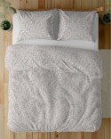 Pościel satynowa 220x200 beżowa szara jasna liście drobne 5217 B Home Satin 41