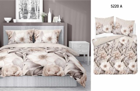 Pościel satynowa 220x200 cieniowane kwiaty w odcieniach beżu 5220 A Home Satin 41 Pościel satynowa 220x200 cieniowane kwiaty w odcieniach beżu 5220 A Home Satin 41