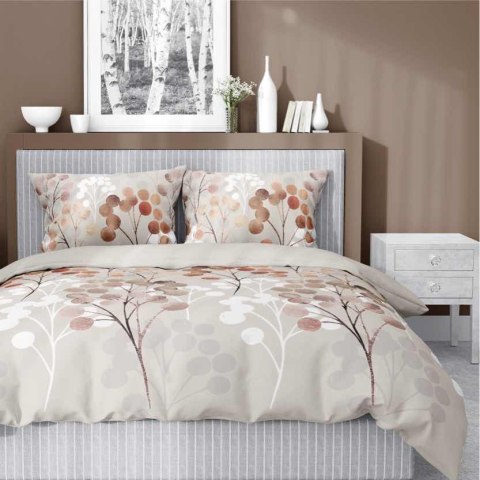 Pościel satynowa 220x200 gałązki z okrągłymi liśćmi beż 5223 A Home Satin 41 Pościel satynowa 220x200 gałązki z okrągłymi liśćmi beż 5223 A Home Satin 41