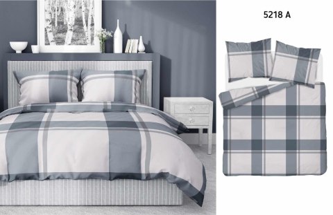 Pościel satynowa 220x200 kratka duża szara beżowa 5218 A Home Satin 41 Pościel satynowa 220x200 kratka duża szara beżowa 5218 A Home Satin 41