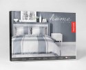 Pościel satynowa 220x200 kratka duża szara beżowa 5218 A Home Satin 41 Pościel satynowa 220x200 kratka duża szara beżowa 5218 A Home Satin 41