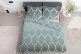 Pościel satynowa 220x200 miętowa geometryczna 5221 A Home Satin 41
