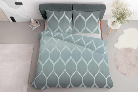 Pościel satynowa 220x200 miętowa geometryczna 5221 A Home Satin 41 Pościel satynowa 220x200 miętowa geometryczna 5221 A Home Satin 41